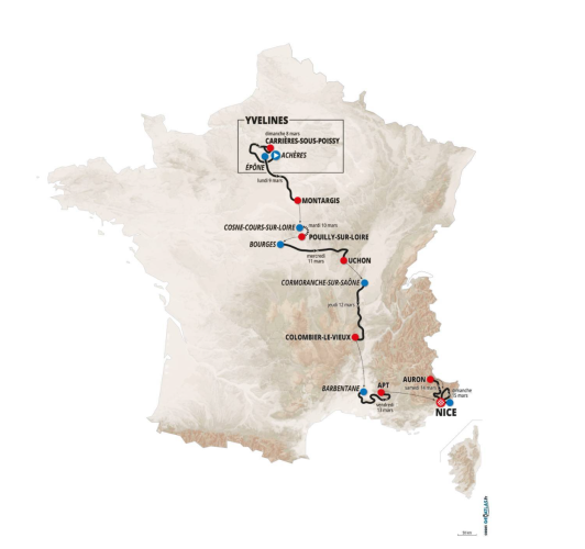 carte Paris Nice